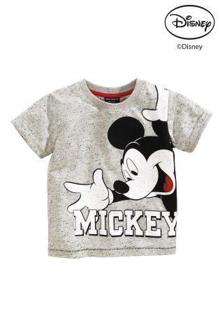 Grey Mickey Mouse T-Shirt (3mths-6yrs)